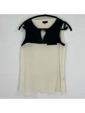 Network Women’s V Neck Sleeveless Chiffon Color Block Blouse size XS